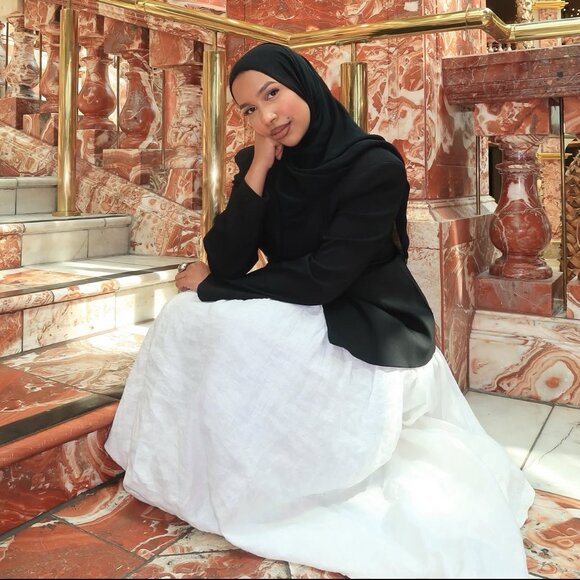 White Cotton Skirt - Picture 1 of 3